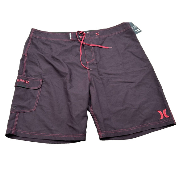 Hurley Other - Hurley Mens One and Only 22" Purple Swim Trunks Drawstring Board Shorts 42 NWT